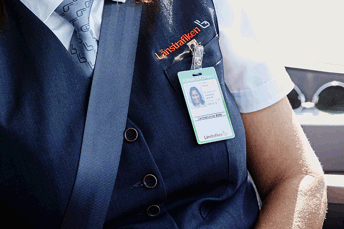 Närbild på en bussförares certifikat.